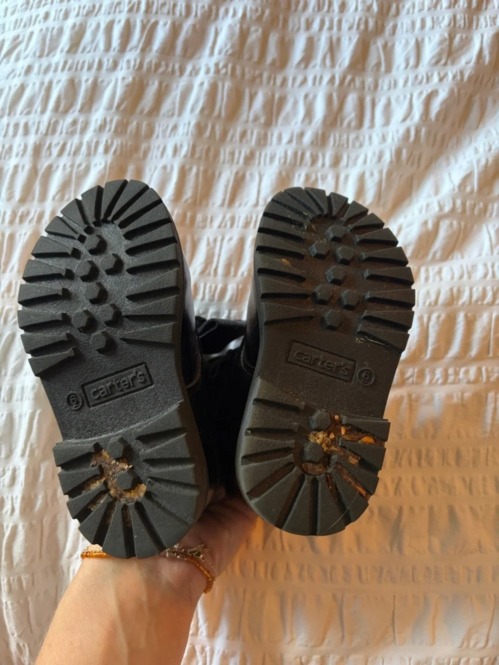 Carter's Black Bow Boots for Toddler size 6